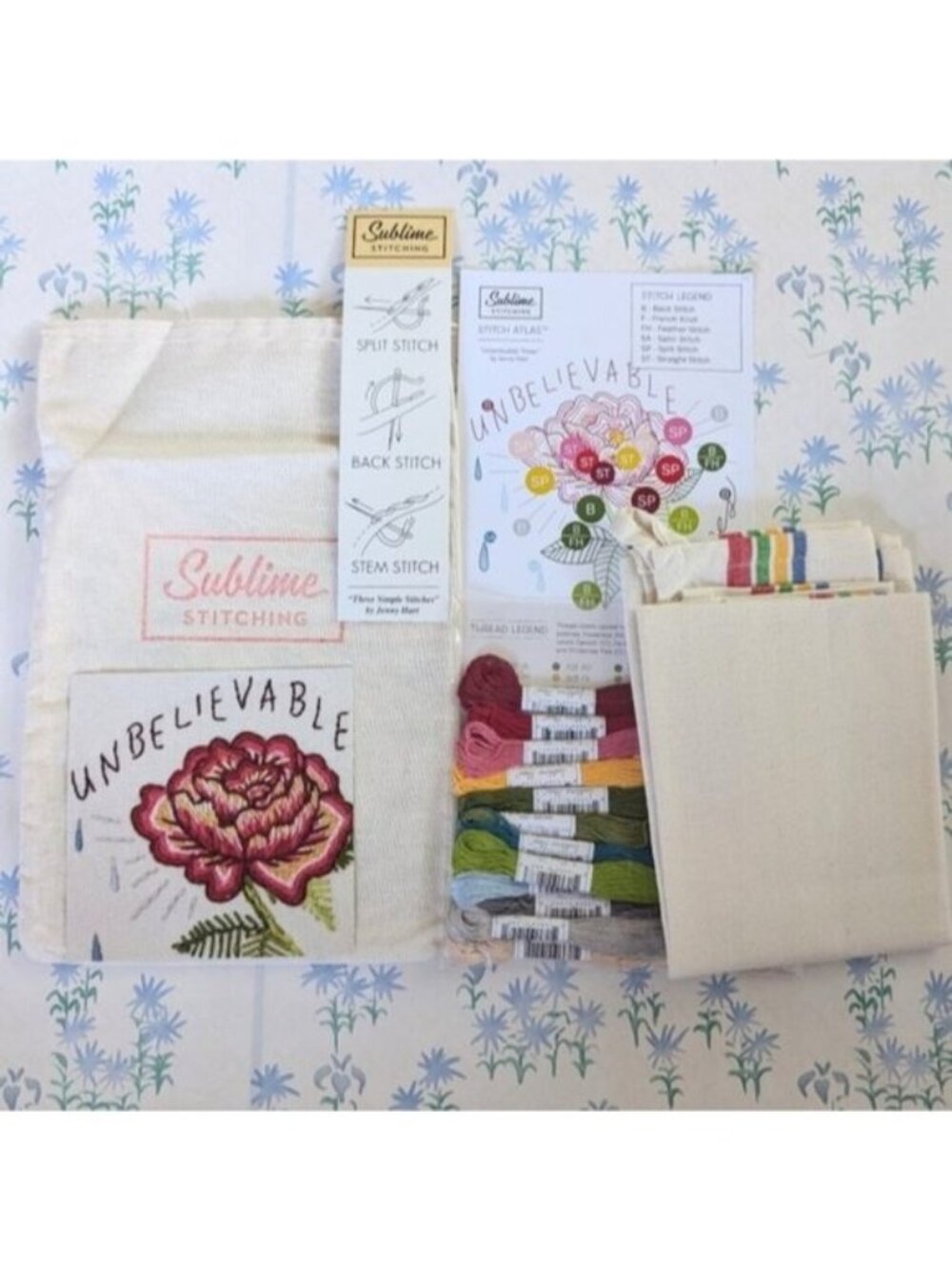 Sublime Stitching Unbelievable Times Embroidery Kit NEW Floral Cross Stitch DIY